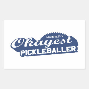 De Okayest Pickleballer ter wereld Rechthoekige Sticker