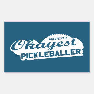 De Okayest Pickleballer ter wereld Rechthoekige Sticker