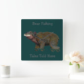 De okkernoot draagt vissend Verhalen Vierkante Klok (Huis)