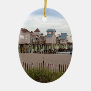 De Old Orchard Beach Pier door Wendy C Allen 2004 Keramisch Ornament