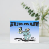 De olie is nog steeds in Briefkaart (Staand voorkant)