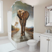 De olifant douchegordijn (In situ)