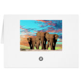 De olifant Gang, Birthday Kaart (Achterkant Horizontaal)