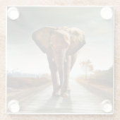 De olifant glazen onderzetter (Achterkant)