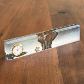 De olifant naambordje (Zijkant)