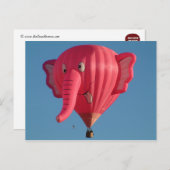 De Olifant van de ballon Briefkaart (Voorkant / Achterkant)