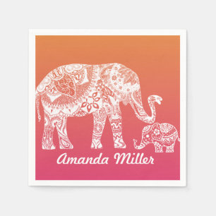 De Olifant van de henna Servetten