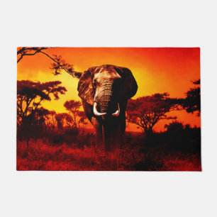 De Olifant van de zonsondergang Deurmat