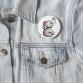 De Olifant van het baby met de Button van de (In situ)