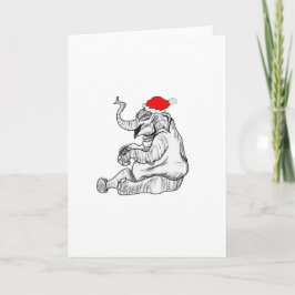 De Olifant van Kerstmis Feestdagen Kaart