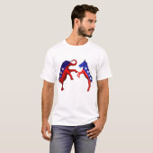 De olifant versus de Donkey T-shirt (Voorkant volledig)