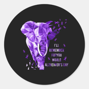 De olifant zal zich de wereld van Heimerheimer her Ronde Sticker