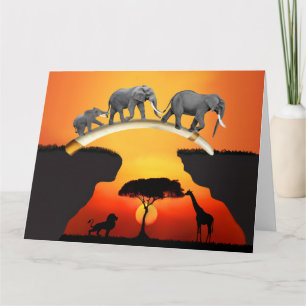 DE OLIFANTENFAMILIE IN AFRIKA KAART