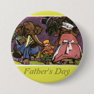 De olifantenfamilie - ronde button 7,6 cm