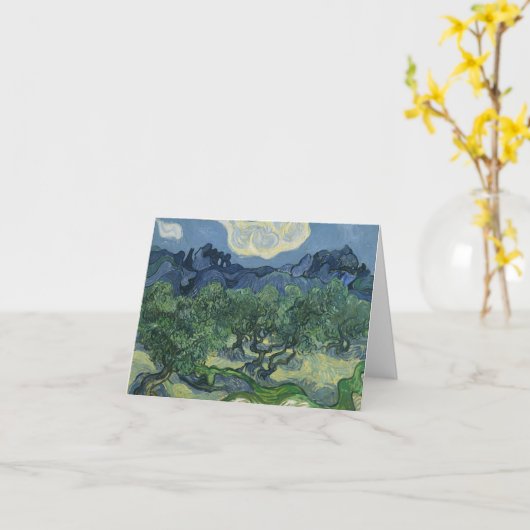 De olijfbomen - Van Gogh Kaart (Gele Bloem)