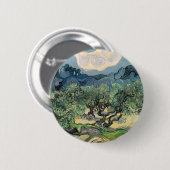 De Olijfbomen, Vincent van Gogh Ronde Button 5,7 Cm (Voorkant /achterkant)