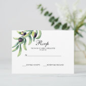 De olijfgaard | Rustieke bruiloft RSVP (Staand voorkant)