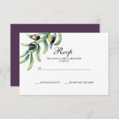 De olijfgaard | Rustieke bruiloft RSVP (Voorkant / Achterkant)