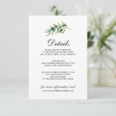 De olijventeelt | Rustic Wedding Details Kaart (Staand voorkant)