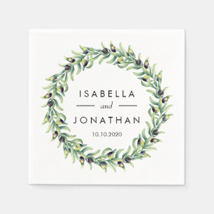 De olijventeelt   Rustige bruiloft aangepast Servet