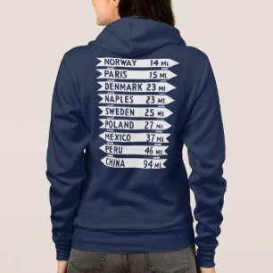 De Ol'Maine Signpost Dark Zip Hoodie