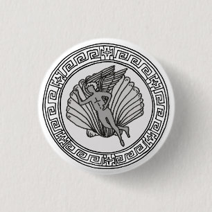 De Olympianen! Aphrodite/Venus-symbool Ronde Button 3,2 Cm