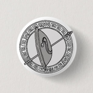 De Olympianen! Ares / marssymbool badge Ronde Button 3,2 Cm