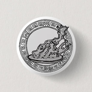 De Olympianen! Symboolbadge Hestia/Vesta Ronde Button 3,2 Cm