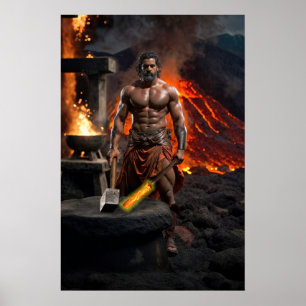 De Olympiërs: Hephaestus, God van het vuur Poster