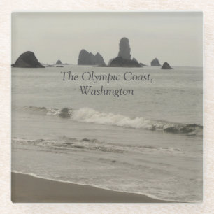 De Olympische kust, Washington, Seascape Foto Glazen Onderzetter