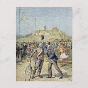 De Olympische Spelen in Athene Briefkaart