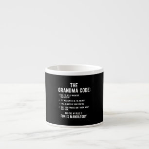 De oma-code Fun is verplicht Espresso Kop