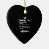 De oma-code | Fun is verplicht Keramisch Ornament (Rechts)