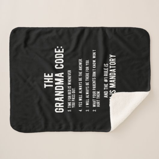 De oma-code | Fun is verplicht Sherpa Deken (Voorkant (horizontaal))