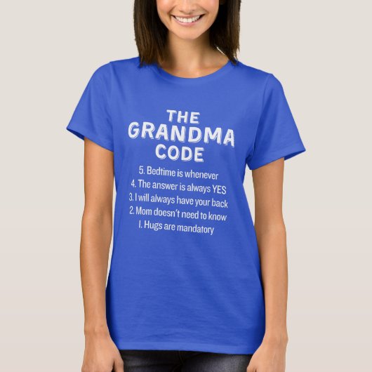 De oma code grappige regels t-shirt (Voorkant)