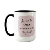 De Oma die iedereen graag had | Roze foto-Mok