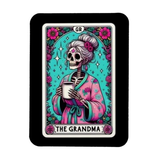 De oma Tarot Kaart magneet (Verticaal)