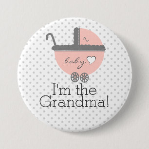 De Oma van het Baby shower van het Vervoer van de Ronde Button 7,6 Cm
