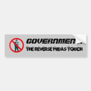 De omgekeerde Midas aanraking Bumpersticker