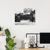 de omgeving van de Maison des Syndicats; Poster (Thuiskantoor)