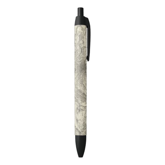 De omstreken van Parijs Zwarte Inkt Pen (Achterkant (Verticaal))