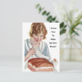 De onafhankelijke dame weet het hoe te om haar feestdagenkaart (Staand voorkant)