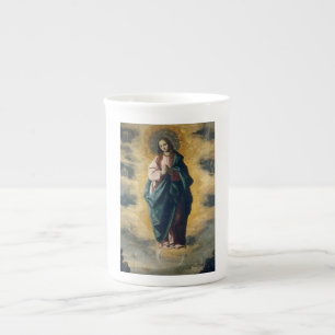 De Onbevlekte Ontvangenis Hemelse Straling Kunst Porselein Kop