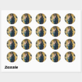 De Onbevlekte Ontvangenis Hemelse Straling Kunst Ronde Sticker (Vel)