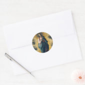 De Onbevlekte Ontvangenis Hemelse Straling Kunst Ronde Sticker (Envelop)