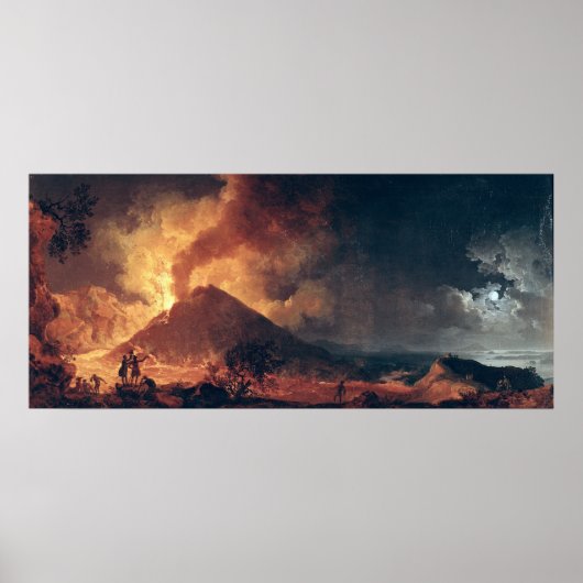De onderbreking van de berg Vesuvius in 1771 Poster (Voorkant)