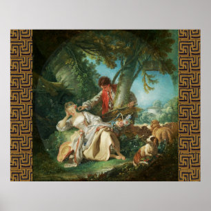 De onderbroken slaap door François Boucher Poster