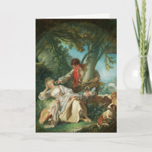 De onderbroken slaap van François Boucher Feestdagen Kaart