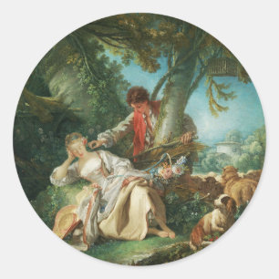 De onderbroken slaap van François Boucher Ronde Sticker