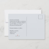 De Onderdrukte Foto van de Witte Driehoeken bewaar Save The Date (Achterkant)